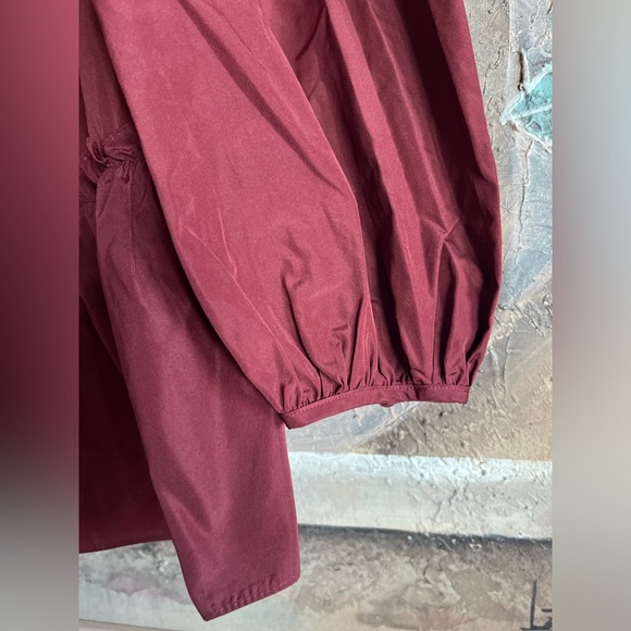 Cinq à Sept Burgundy Peplum Blouse - Picture 11 of 16